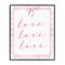 Stupell Industries Cursive Love and Pink Bow Framed Giclee, design by Lucille Price